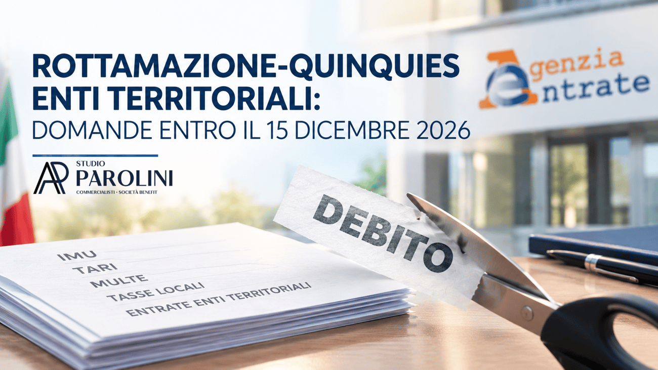 Rottamazione-quinquies Enti territoriali: domande entro il 15 Dicembre 2026