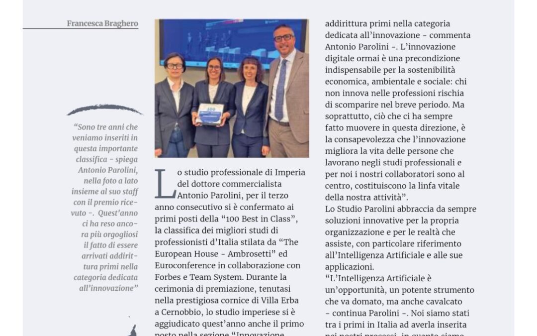 Ambrosetti premia Parolini per l’innovazione digitale